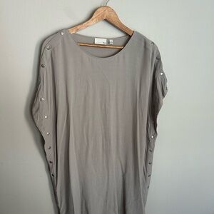 Wilfred Gray Button-Accent Tunic